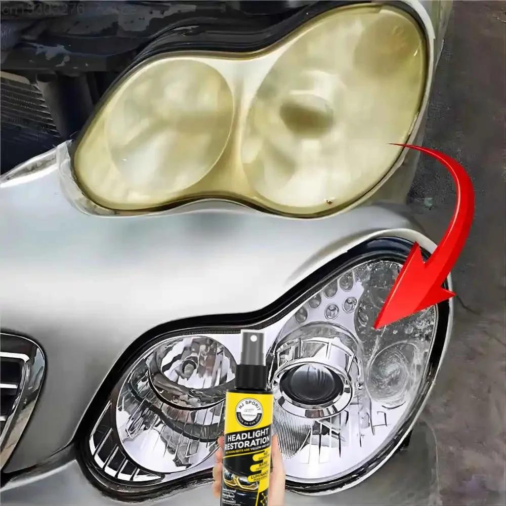 Car Headlight Restoration Polishing Spray Long Lasting and UV Resistant Headlight Polishing Restoration Kit Auto Lens Repair