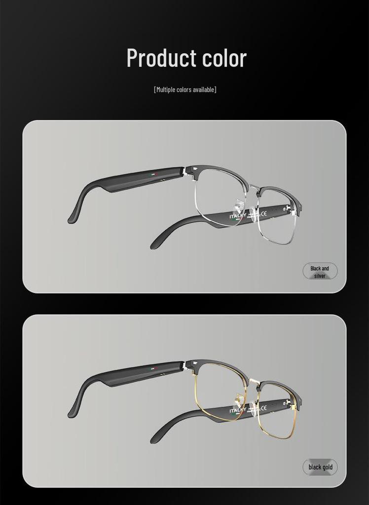Smart Bluetooth Glasses: Real-time AI Translation & Music for 100+ Languages