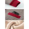 Top Modischer Cardigan Langarmjacke Neuer Stil Verdickter Samt Bedruckt Kurz Warm