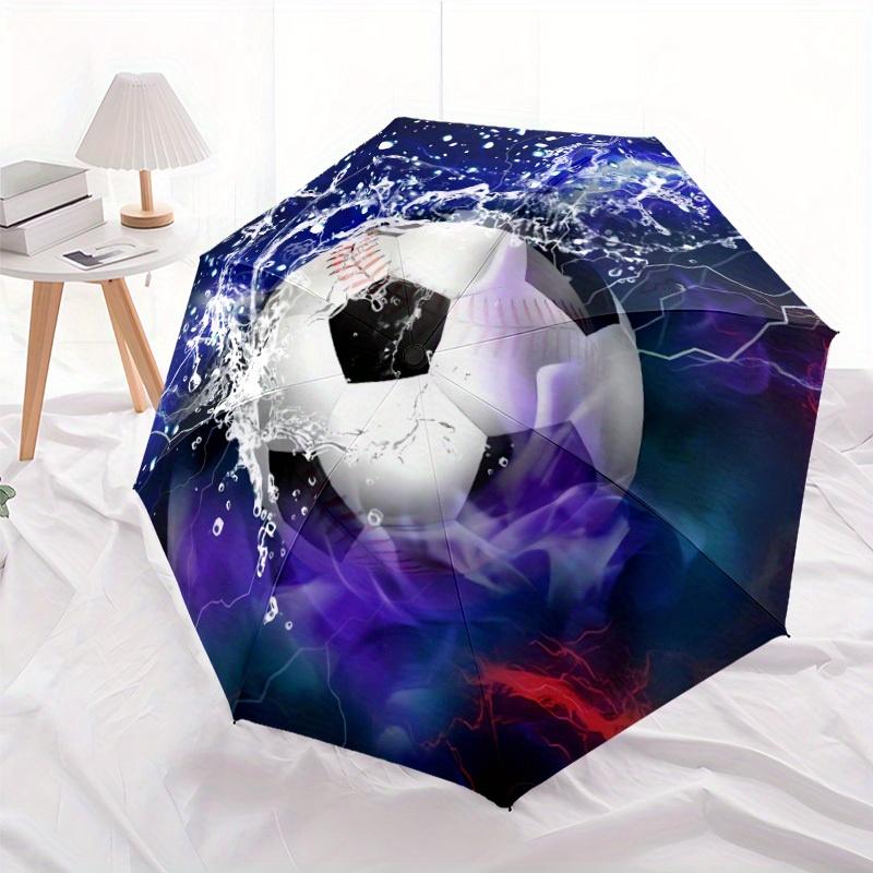 A Portable Folding Umbrella Designed for, Featuring a Football Style, Perfect for Travel And As a Decorative Holiday Gift.