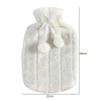 Capa para Bolsa de Água de 2000ml à Prova de Frio de Pelúcia para Bolsa de Água Quente Protetora Removível Macia com Bola de Pelo para o Inverno