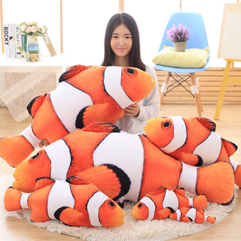Adorable Cartoon Clownfish Plush Pillow – Stuffed Animal Toy for Kids, Creative Birthday Gift