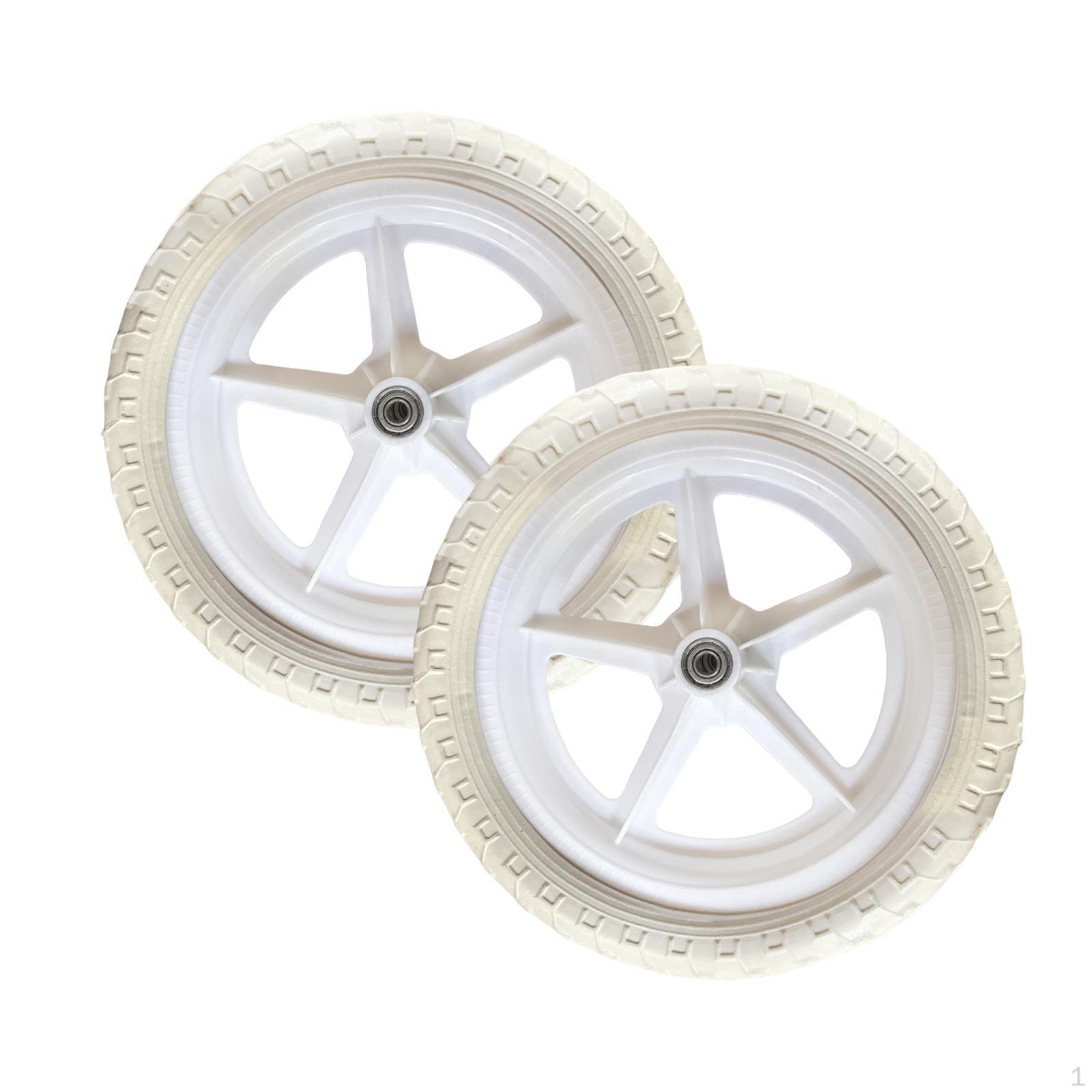 

12-дюймовый детский беговел, вспомогательные колеса для езды на велосипеде, низкий уровень шума, более плавный ход, не надувные детали, White