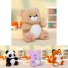 Plush Penguin Bear Rabbit Toy With Short Pile Soft Fabric For Kids And Collectors