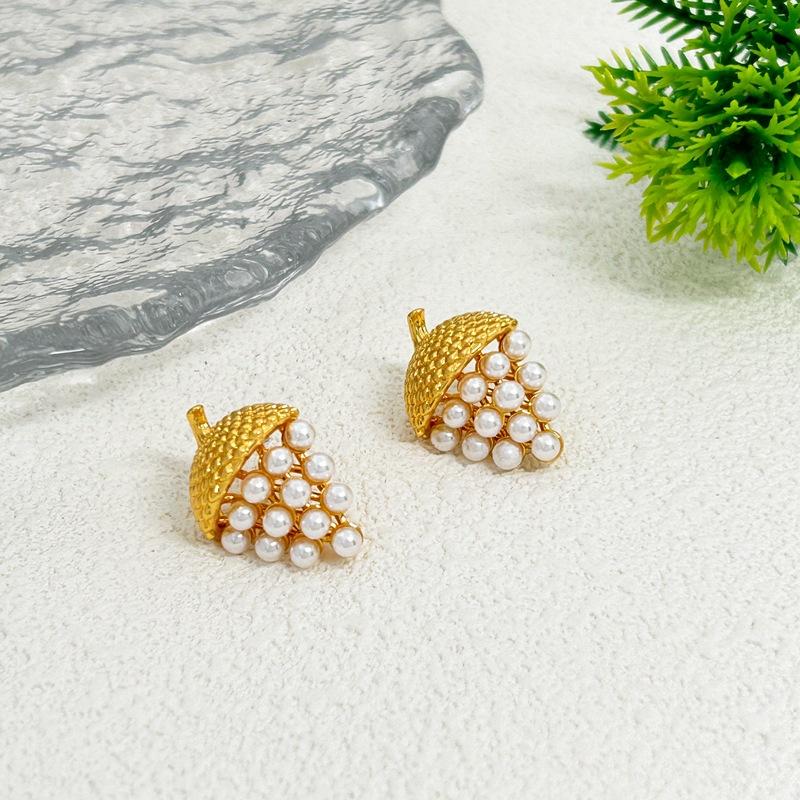Sweet Fruit Stud Earrings Simple Earrings Women золотой