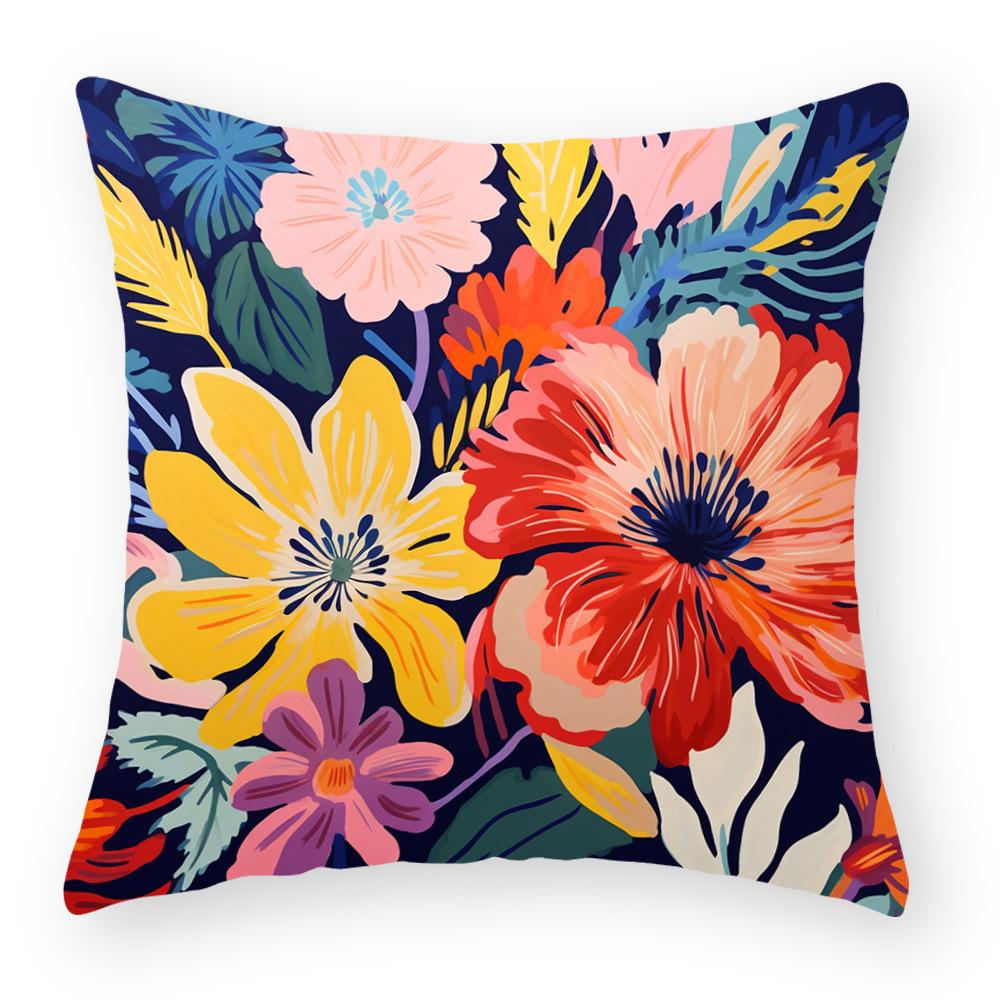 New Oil Painting Series Pillowcases, Flower Pillowcases, Sofa Decoration Pillows, Bedside Cushions