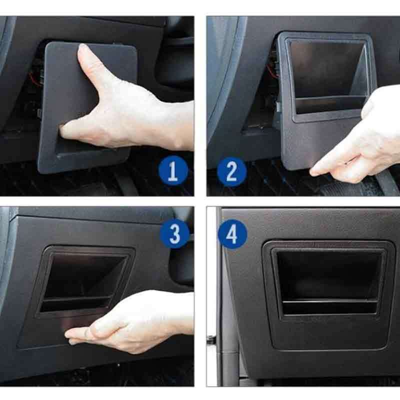 Black Car Front Dashboard Fuse Cover Storage Box Bin Card Coin Case Trim Plastic Fit for Hyundai Elantra 2017 2018 2019 2020