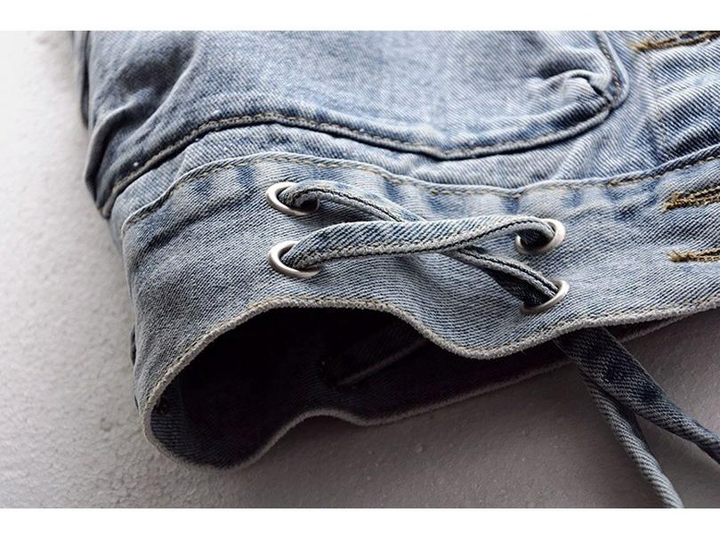 2022 Women's Slim Fit Lace-Up Denim Vest with Large Pockets - Summer Thin, Versatile, and Flattering.