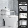 304 Stainless Steel Foldable U-Shaped Anti-Slip Safety Armrest for Elderly Toilet Assistance.