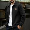 Herren Winter Einfarbig Fleecegefüttert Reißverschluss Jacke, Große Größen Freizeit Sportjacke