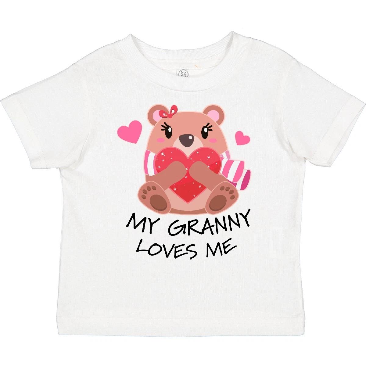 Inktastic My Granny Loves Me- Bear And Hearts Toddler T-Shirt Family Bears Cute 130