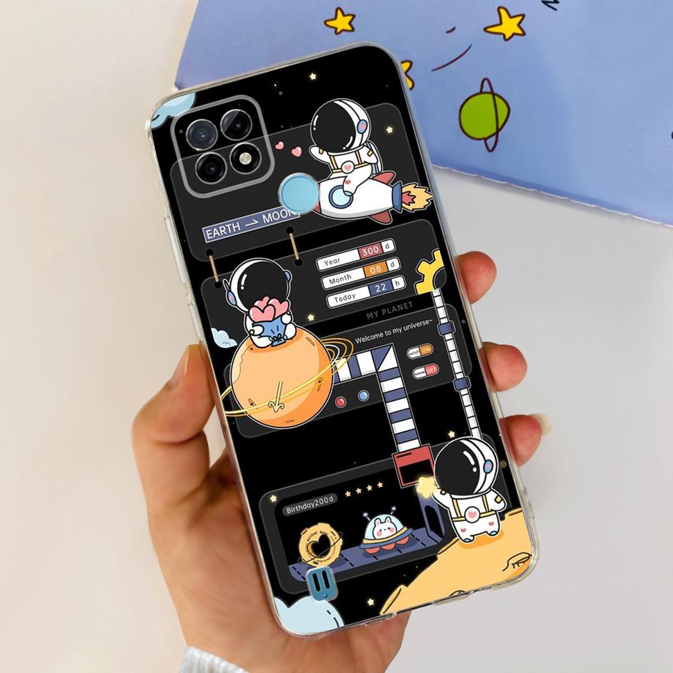 For Realme C21Y Case RMX3261  RMX3263 Cute Cartoon Cover Soft Silicone Phone Case For Realme C 21Y C21Y Bumper