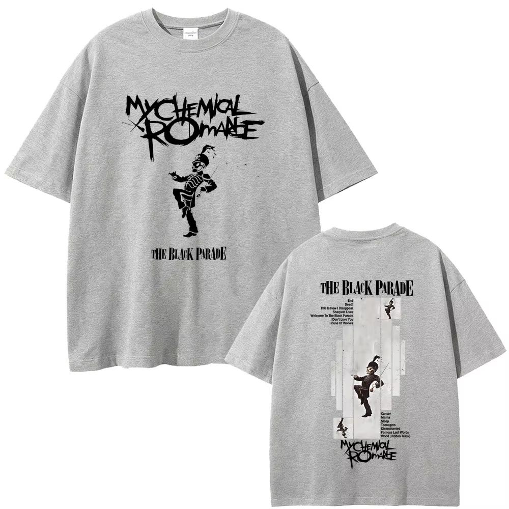 My Chemical Romance The Black Parade Album Grafik T-Shirts Herren Damen Punk Emo Rock T-Shirts Männlich Vintage Übergroß Kurzarm 4XL