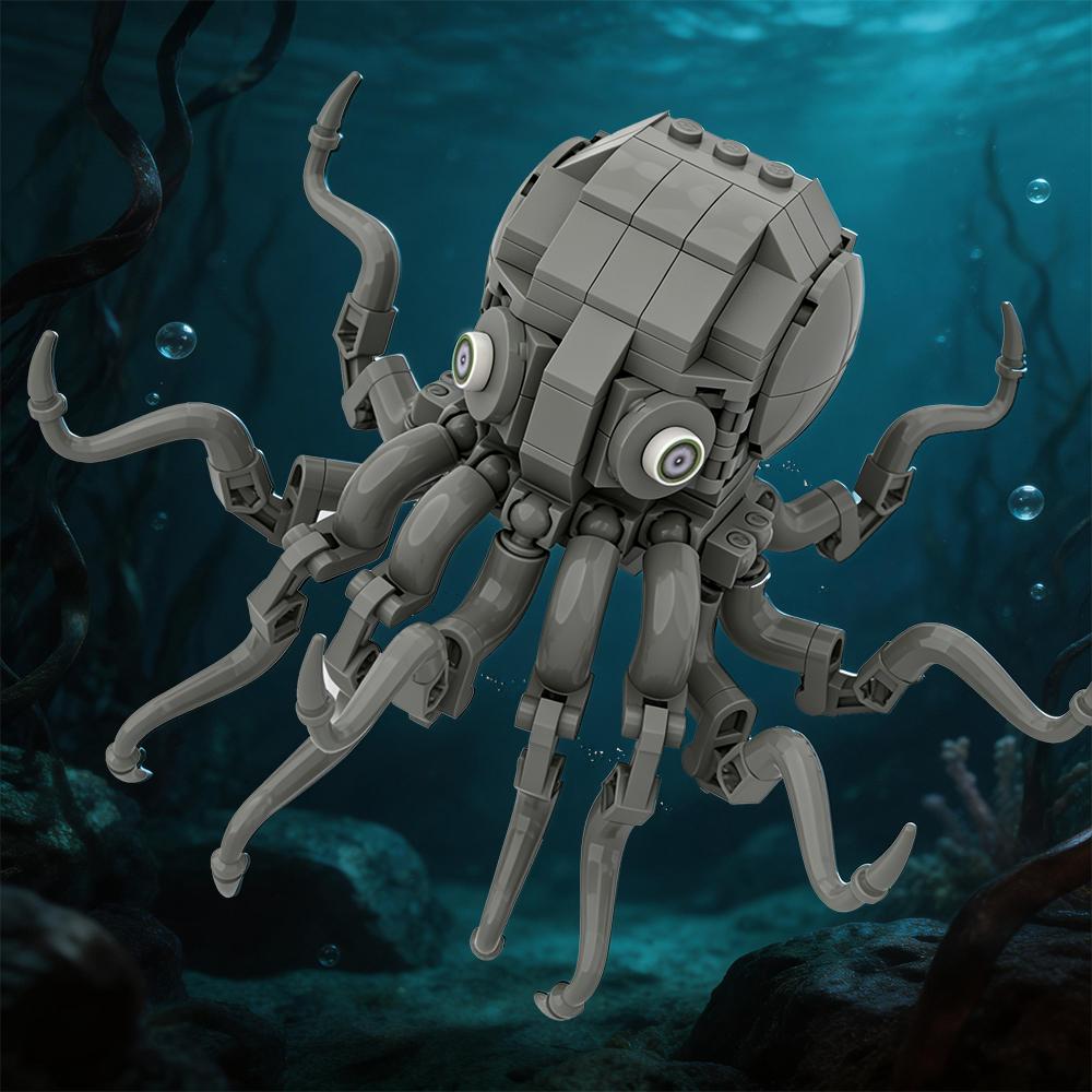 

2026 Creative bloop sea monster &Eater Bloop Gran Maja& Leviathan Sea Monsters Building Blocks Toy for Abstract Collectible Gift