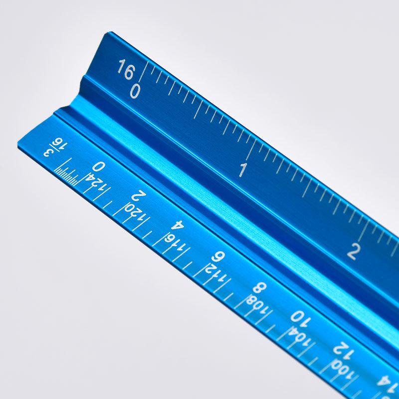 Architectural Aluminum Alloy Laser-Engraved Ruler with Inch/Centimeter Scale