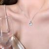 Elegant Simple Round Opal Necklace For Women Girls  Sweet Clavicle Chain Advanced Sense Necklace Jewelry Birthday Gifts