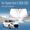 Car Front Windshield Sunshade Heat Insulation Sun Visor Summer Auto Accessories For Toyota Yaris X 2018-2025 2019 2020 2021 2022