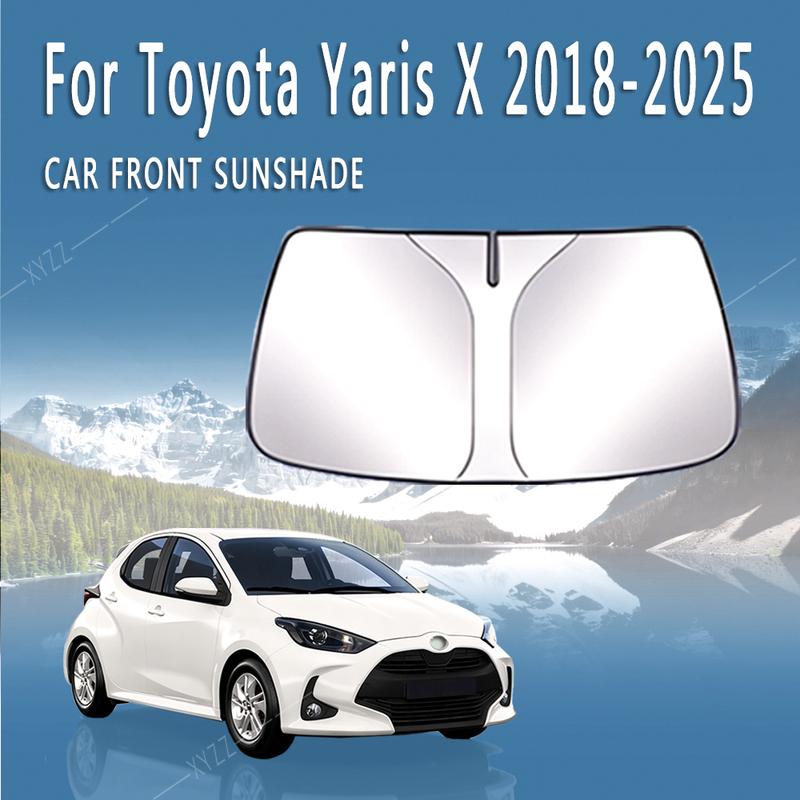 Car Front Windshield Sunshade Heat Insulation Sun Visor Summer Auto Accessories For Toyota Yaris X 2018-2025 2019 2020 2021 2022