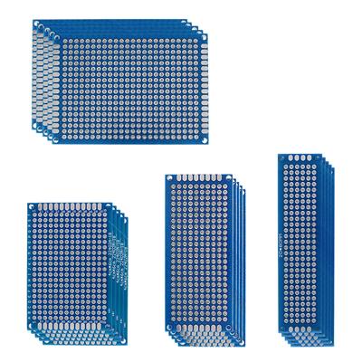 20PCS/Lot Double Sided PCB Kit Board Breadboard 2x8 3x7 4x6 5x7cm Universal PCB Experiment Blue Prototype Circuit Boards Diy