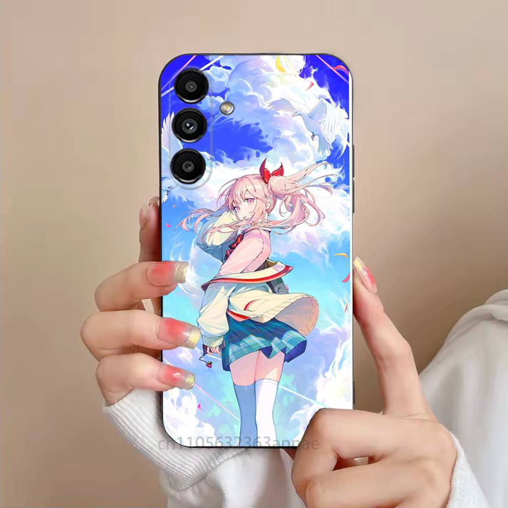 P-project Game Sekai M-Mizuki Phone Case For Samsung S25,24,21,22,23,S30,Ultra,S20,Plus,Fe,Lite,Note,S10,S9,Black Soft Shell