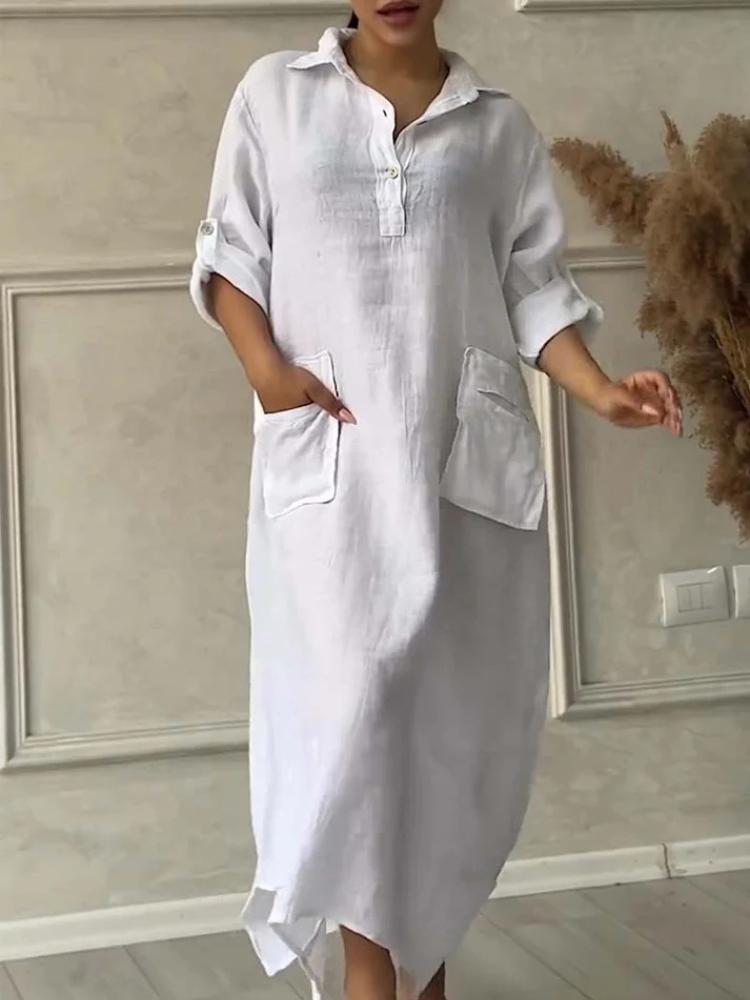 Women's Halter Neck Dress with Ruffled Collar, Knee-Length, Casual Summer Dress, Multiple Colors