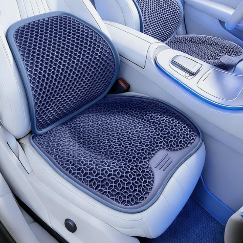 

1/2Pcs Honeycomb Design Gel Cushion Breathable, Soft And Easy To Clean Provides Comfortable Support Elastic Gel Car Seat Cushion