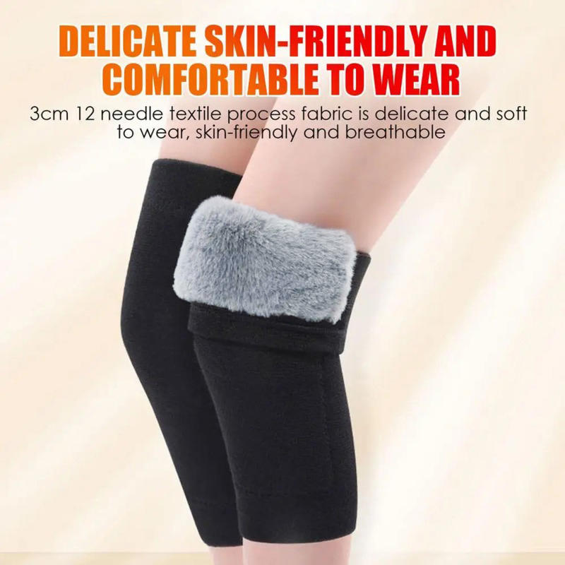 Sports Thickened Winter Rabbit Fur Warm Knee Protector Anti Cold Fleece Knee Protector Heat Storage Sports Leg Protector