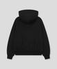 Slow Record House Crop Zip-Up Hoodie_Black