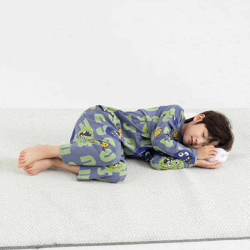 Duoduo Home Boys' Little Monster Print Cotton Pajama Set