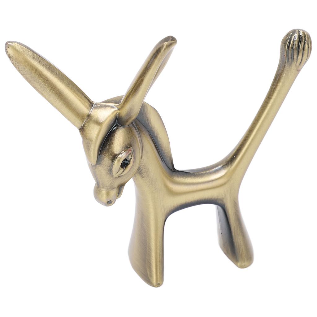 Donkey Ring Holder Donkey Statuette Durable Zinc Alloy Retro Style Safe Ring Organizer for Rings