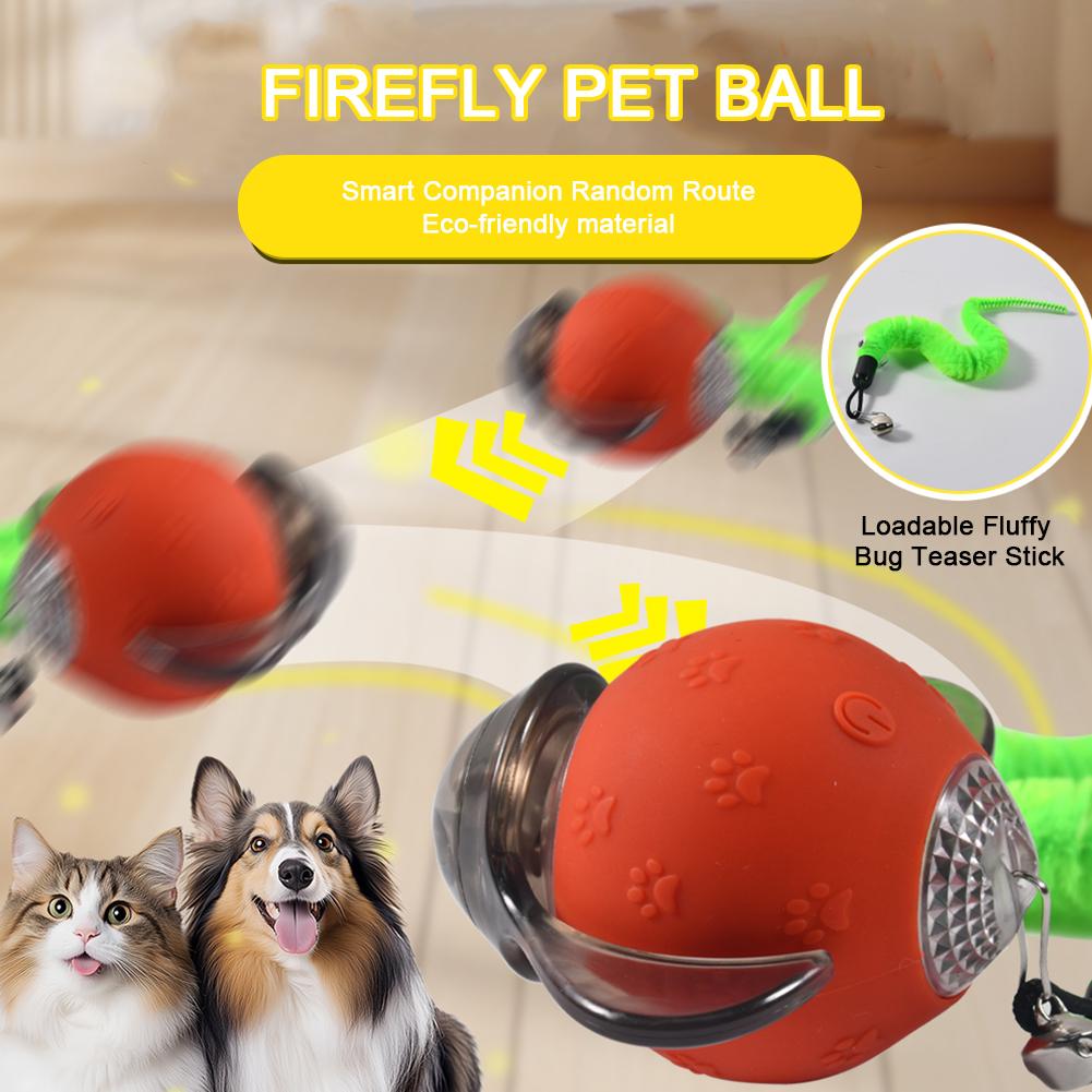 Interactive Cat Toys Ball with 3 Modes Cat Enrichment Toys Rechargeable Pet Smart Chase Ball for Bored Indoor Cats