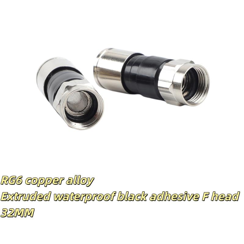 5/10/20Pcs Waterproof Straight Antenna Cable Adapters Rg6 F-Type Coaxial Compression Connectors For Satellite & Cable Tv