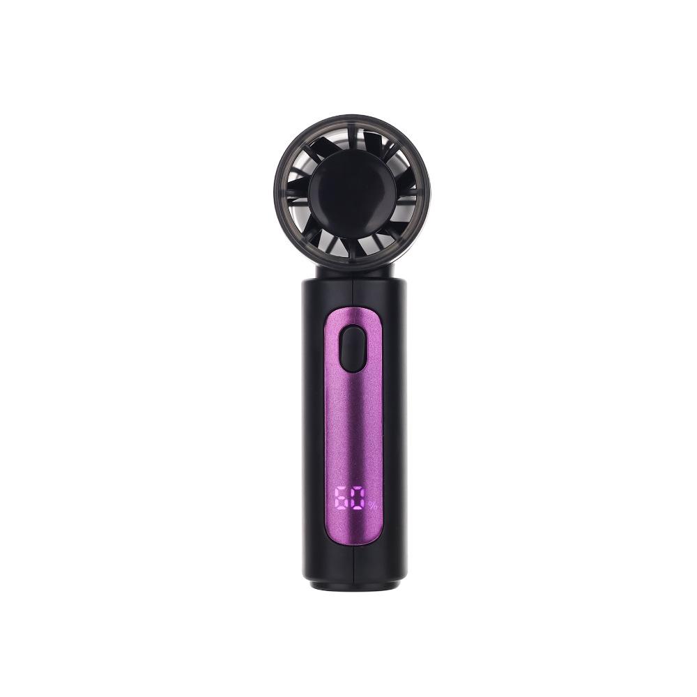 Portable Mini Silent Fan with Smart Display, USB Rechargeable for Summer Cooling 2000mAh