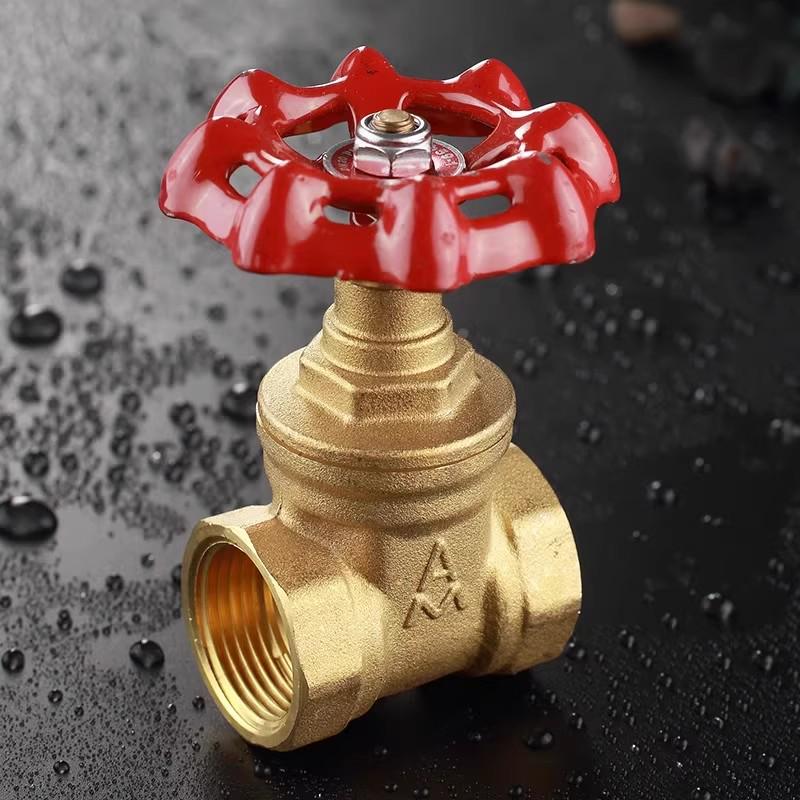 Genuine AMECO Brass Gate Valve for Cold/Hot Water - Thickened, High-Temperature Threaded Design.