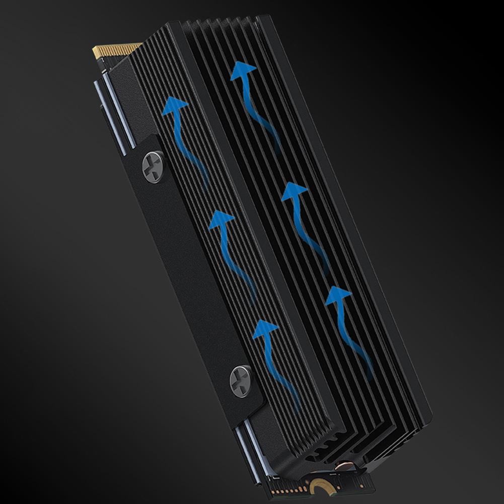 M.2 SSD-Kühlkörper mit thermischem Silikonpad M.2 SSD-Kühler Solid State Drive-Kühler für M.2 NVMe 2280 SSD