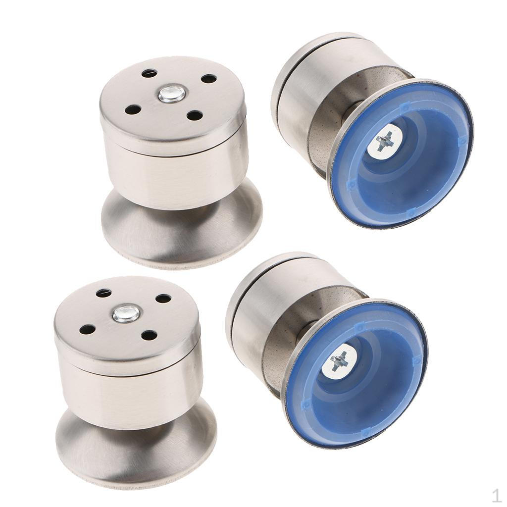 Set of 4pcs,2inch Round Cabinet Metal Legs Stainless Steel Kitchen Feet Wardrobe Desk Bench , 8cm
