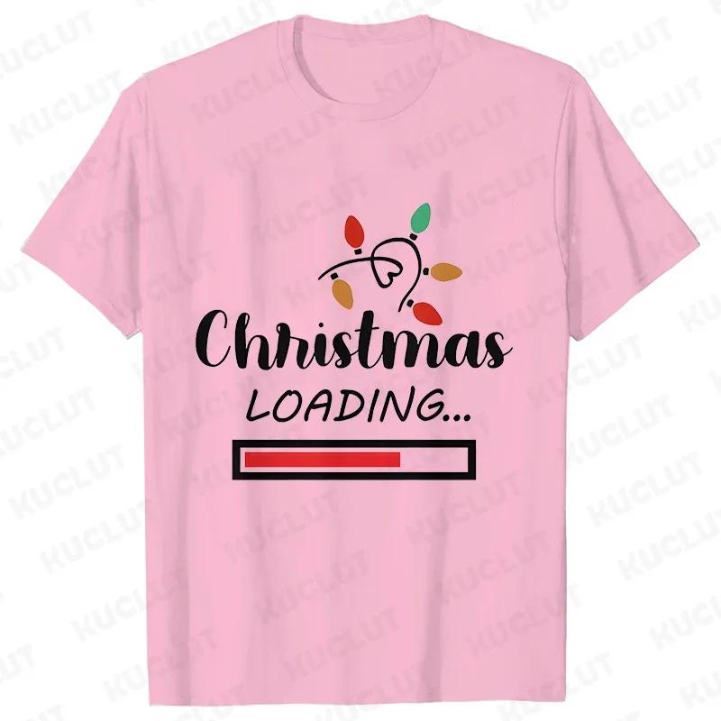 Kerst Laad Grafische T-shirt Dames Kleding Casual Korte Mouw T-shirts Gelukkig Nieuwjaar T-shirt Mode Vrolijk Kerstmis Y2k Tops