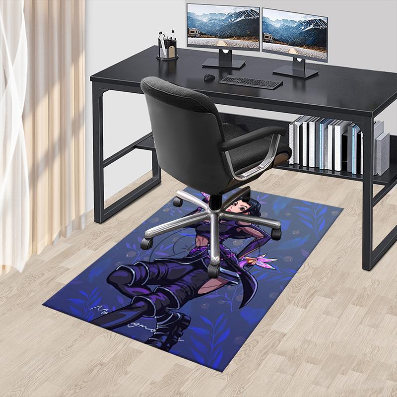 Purple Fantasy Warrior Carpet For Playroom Bedroom Living Room Sofa Home Decorkids Game Area Rug Nonslip Floor Mat