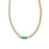 Emerald Gemstone Double Layer Choker Necklace
