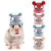 Knit Hamster Hat Guinea Pigs Hat with Adjustable Strap Lightweight Soft Comfortable Knitted Tiny Hat for Hamster Rabbit