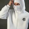 Y2K Fashion Twist Letter Design Trendy Logo Zip-Up Hoodie - Casual Loose Fit, Medium Stretch, Double