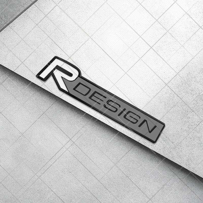 Metall 3D R Design Kühlergrill Logo Auto Styling Heckklappe Buchstaben Emblem Aufkleber für Volvo XC40 S80 S40 S60 XC60 XC90 XC70 V70 V60 S90