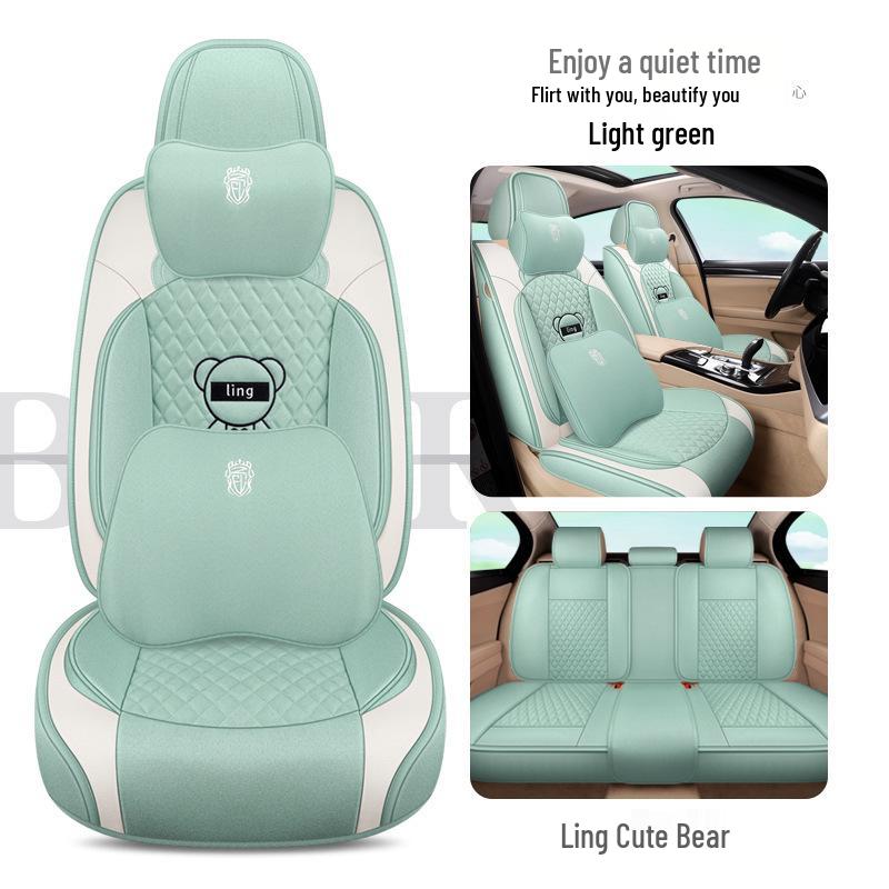 Purple Wind Chime Linen Seat Cover for H6 Big Dog, First Love, M6 Red Rabbit, F7X/H4 Cars - All Seasons Full Coverage.