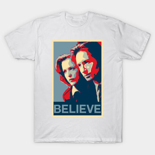 

Men Black Print T-shirt Scully And Mulder Believe Poster No-Cut Transfer Paper Print Cotton Tshirt 2XL білий