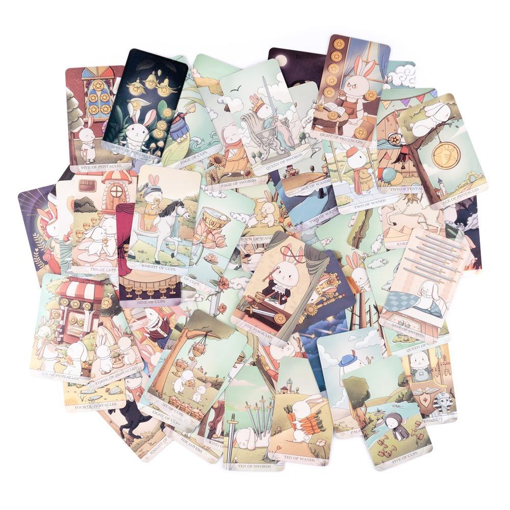 10,3 x 6 cm großes Sternenhase – kostenloses Cloud-Tarot-Deck mit 81 Karten. Folgen Sie dem Rider Waite System