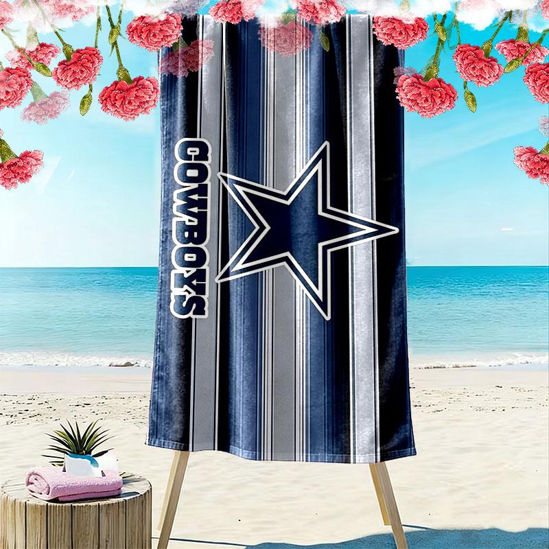 Cowboys Print Beach Towel, Large Soft Quick Dry Towel for Beach Camping Swimming