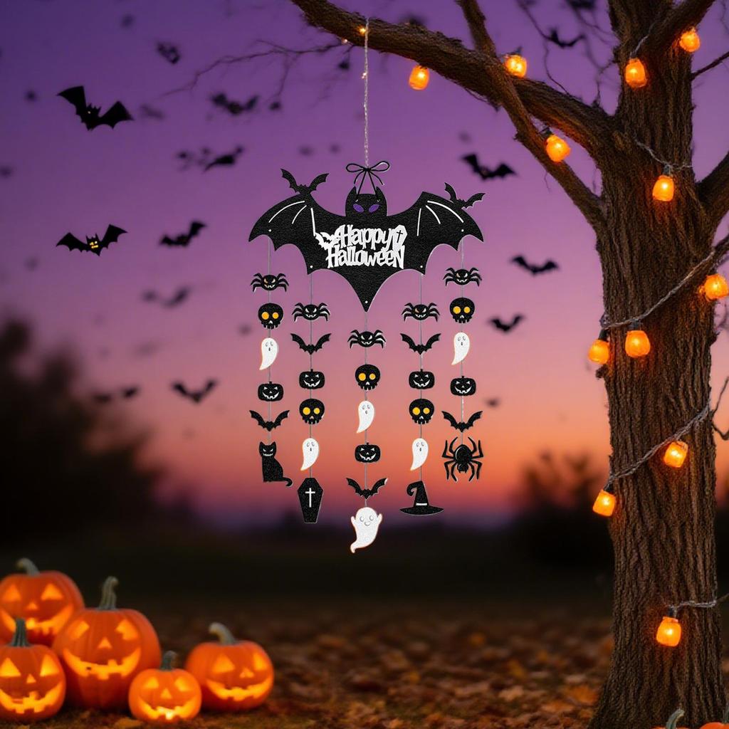 Bats Halloween Decoration Bat Pendant Ornament Ghost Festival Halloween Decoration Layout Door Hanging Decor for Yard Window