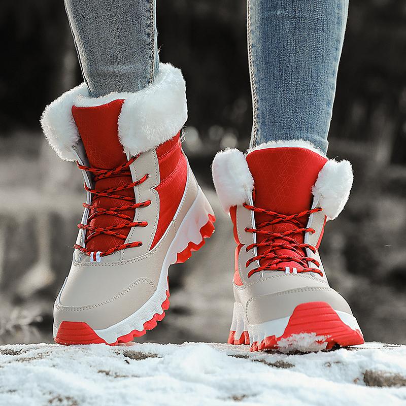 Women's Winter  Casual Snow Boots Warm Plush Outdoor Hiking Boots