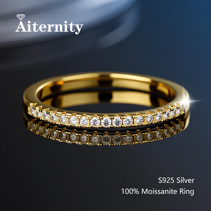 100% Passender Diamanttester Stift Moissanit Ring Passend Hochzeits Diamantband für Damen 925 Sterlingsilber Damen Einzelner Schwanzring