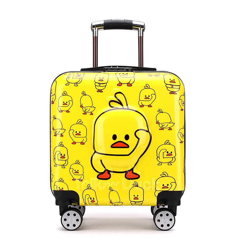 Children's Cartoon Trolley Suitcase with Universal Wheels - Ideal for Boys and Girls